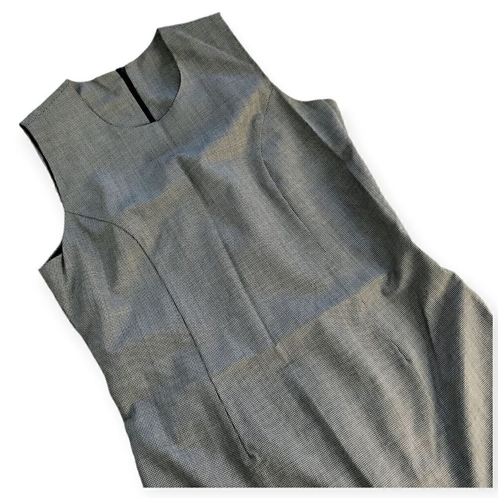 Marks & Spencer Wool Plaid Shift Dress, Size Uk12 (Us10), Vintage, 90s/Y2k, Neve — image 5 of 8
